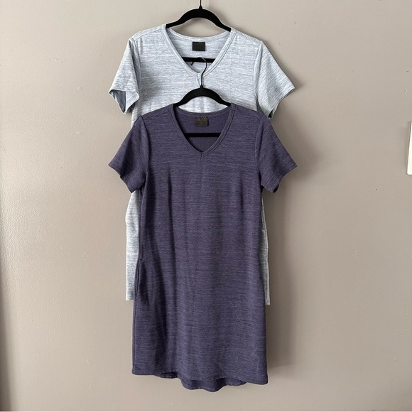 32 Degrees V-Neck Midi Shirt Dress Lot of 2 | Blue‎ - Picture 1 of 13